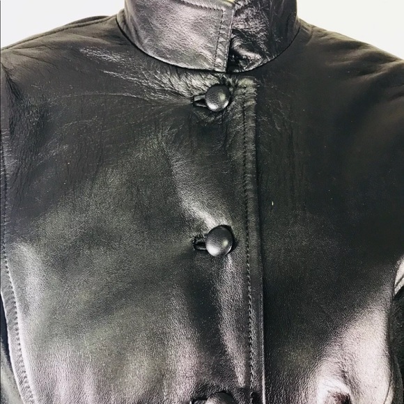 Shuo yu samurai cropped leather suede jacket - Picture 6 of 8